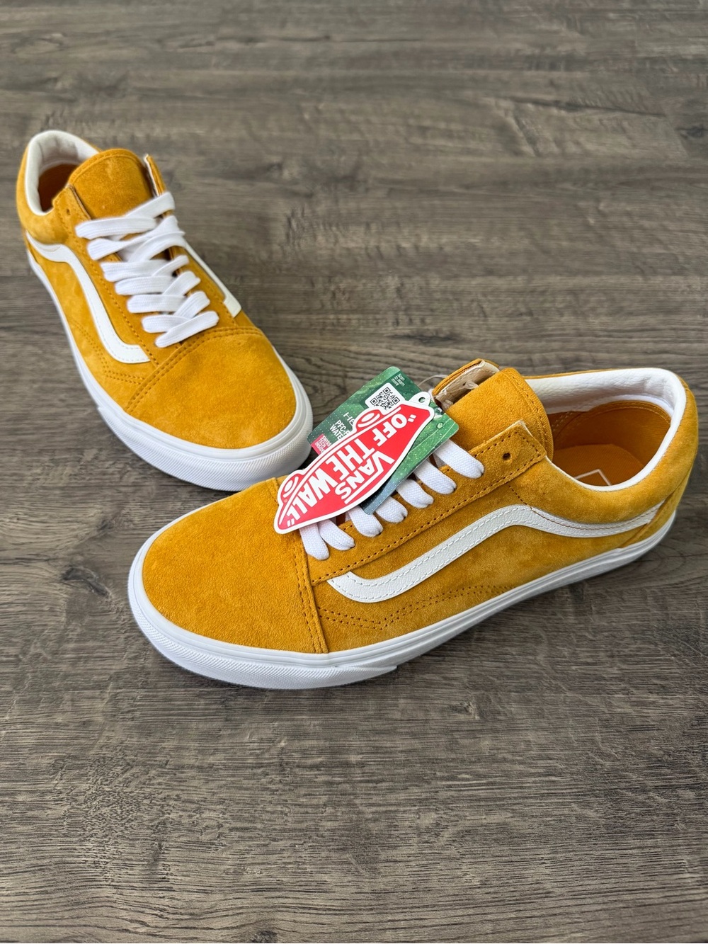 Vans Old Skool Suede Skate Sneakers Mens 8 Womens 9.5 Golden Yellow NWT Classic